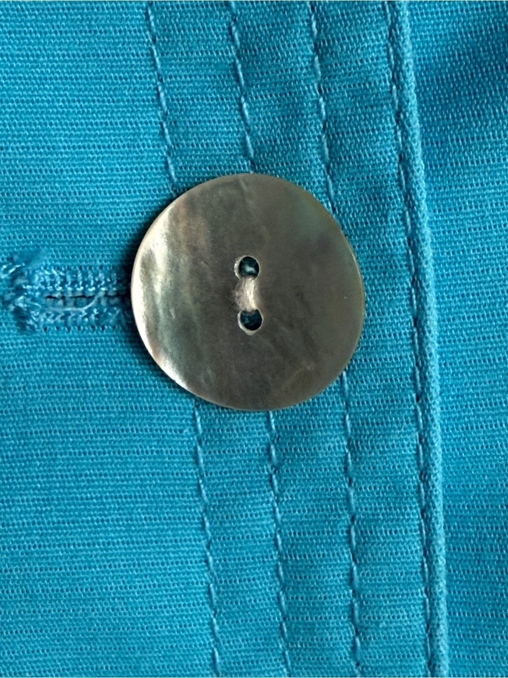 Ruby Rd. 18W Turquoise Button-Front Jean Jacket - Picture 12 of 13